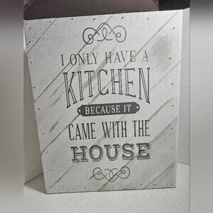 KITCHEN DECOR WALL ART HANGING * DISTRESSED WOOD * HAND MADE * NEW